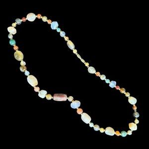 Multi Stone Necklace Gemstone Beaded